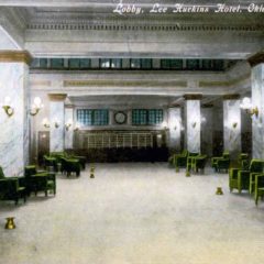 (RACp.2010.35.40) - Lobby, Lee-Huckins Hotel, 22 N Broadway, postmarked 11 Jun 1910