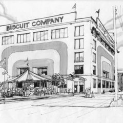(BKT.2011.3.03) Proposed conversion of Iten Biscuit Building into a retail mall, circa 1979.