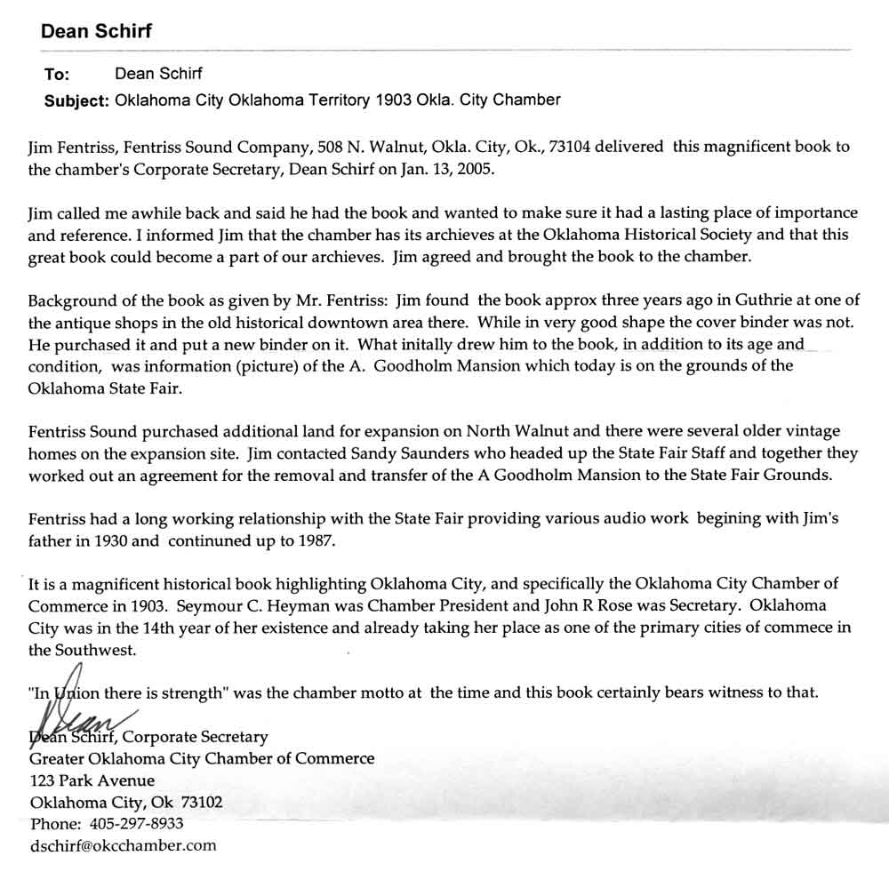 (coc.2011.1.64) Dean Schirf letter
