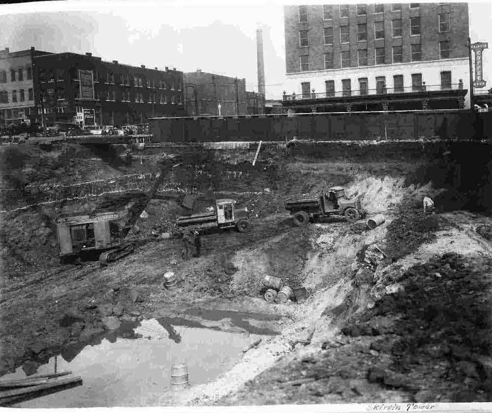 (LEO.2011.1.17) Foundation work for Skirvin Tower