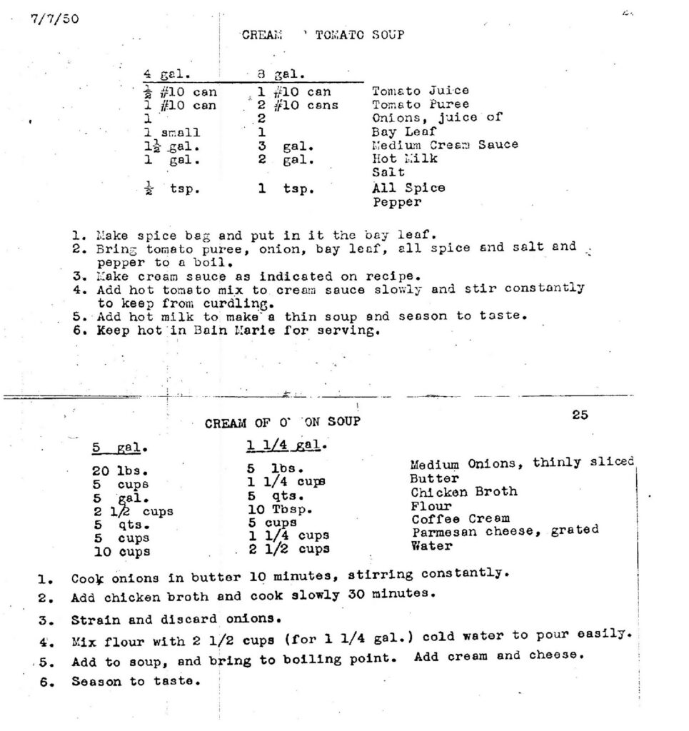 Recipes from Lady Classen Cafeteria